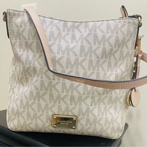 Michael Kors Cream and Tan crossbody Bag
